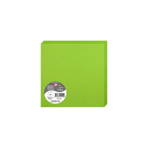 PAQUET DE 25 CARTES PLIÉES POLLEN 160X160MM 210G/M2 - VERT MENTHE