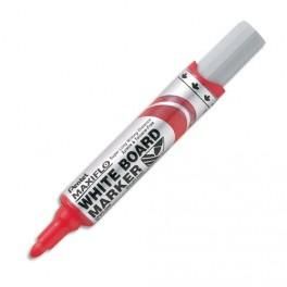 PENTEL MARQUEUR EFFAÇABLE SEC TABLEAUX BLANCS POINTE OGIVE LARGE ENCRE LIQUIDE BASE ALCOOL ROUGE MAXIFLO