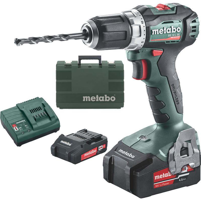 PERCEUSE VISSEUSE SANS FIL METABO BS 18 L BL 18V 2AH + 4AH