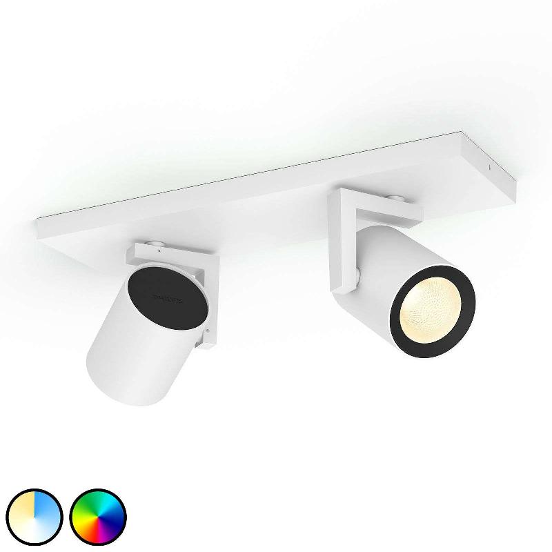 PHILIPS HUE ARGENTA SPOT LED À 2 LAMPES BLANC