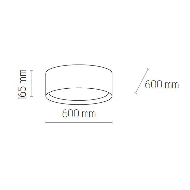 TK LIGHTING PLAFONNIER JUTA, Ø 60 CM