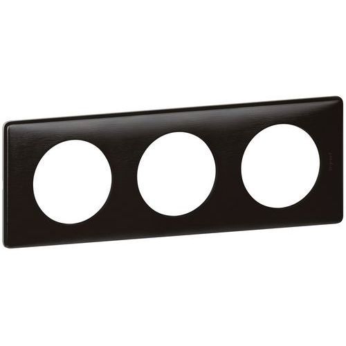 PLAQUE CÉLIANE MÉTAL 3 POSTES DIAMÈTRE 536 MM CARBONE - LEGRAND