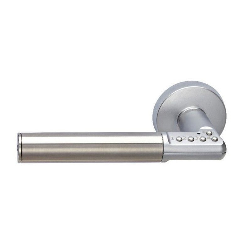POIGNÉE À CODE ÉLECTRONIQUE SUR ROSACES CODE HANDLE GAUCHE - VACHETTE - 82005