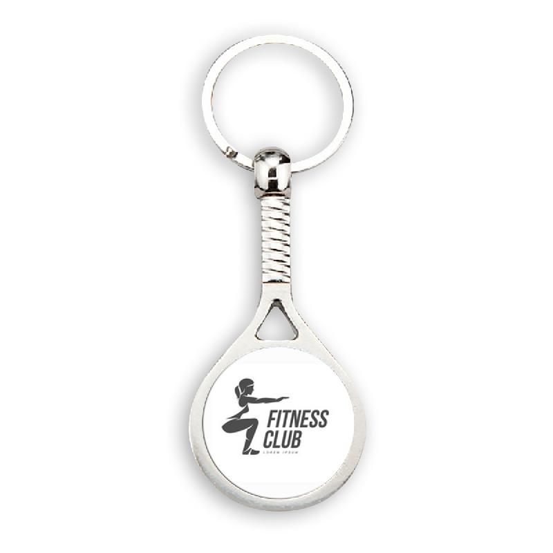 Porte-clés publicitaire Squash - personnalisable pour renforcer la visibilité de votre marque_0