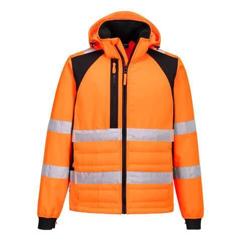 PORTWEST CD863 VESTE HYBRID BAFFLE WX2 ECO-CONÇU HV ORANGE/NOIR - TAILLE L