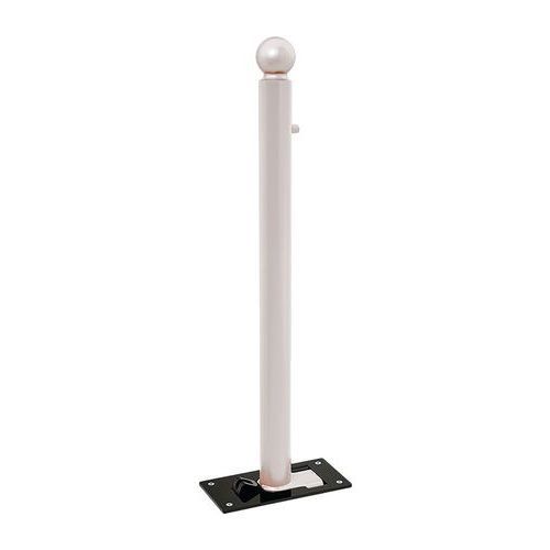 POTELET RABATTABLE SOLIBLOC Ø 76 MM BOULE - GRIS 7044 - PROCITY