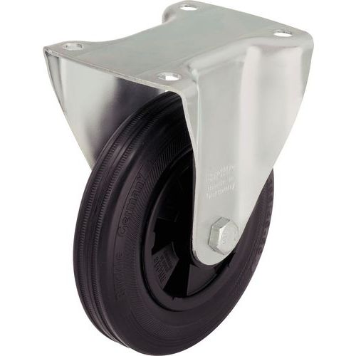 ROUL FIXE D=100MM F=70KG CORPS POLYPRO B DG CAOUTCHOUC - BLICKLE