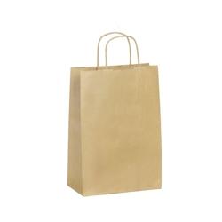 Sac boutique kraft brun poignées torsadées 22+10x31cm par 250 - Gimex - 2130804304887_0