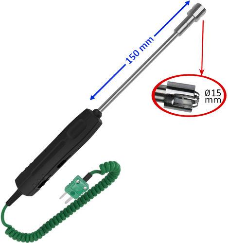 Sonde de température thermocouple k contact par lamelle coudé, -20/+150°c, 15 cm - KIMSCLK150_0