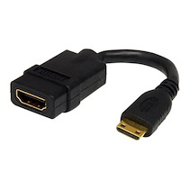 STARTECH.COM CÂBLE HDMI HAUTE VITESSE 13 CM - HDMI VERS HDMI MINI - F/M - ADAPTATEUR HDMI - 1.3 CM