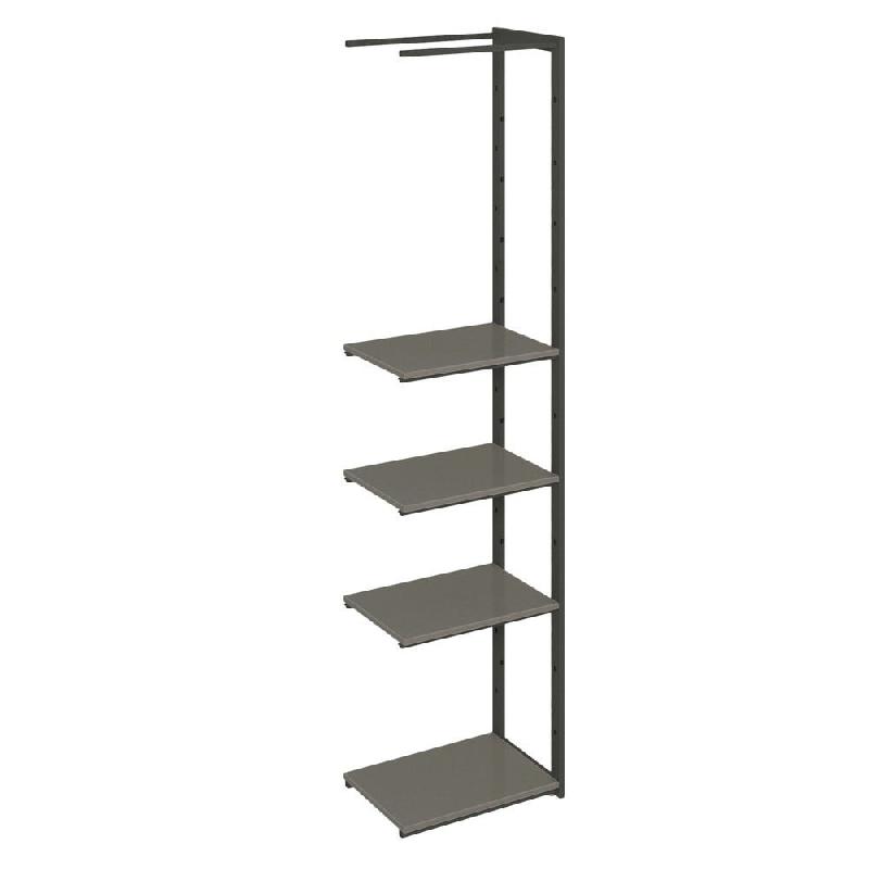 Suite structure Cage noir 58x40x240cm 4 tablettes anthracite_0