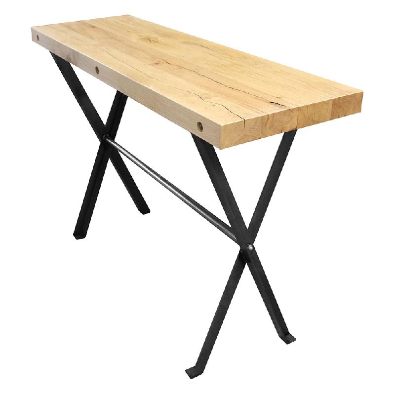Table mange debout - piétement simple X MDS - plateau de 80x80 à 180x80 cm_0