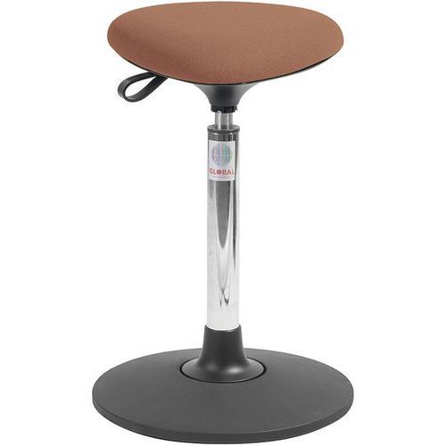 TABOURET SWAY TRIA - TISSU CURA - HAUT - ORANGE - GLOBAL PROFESSIONAL SEATING