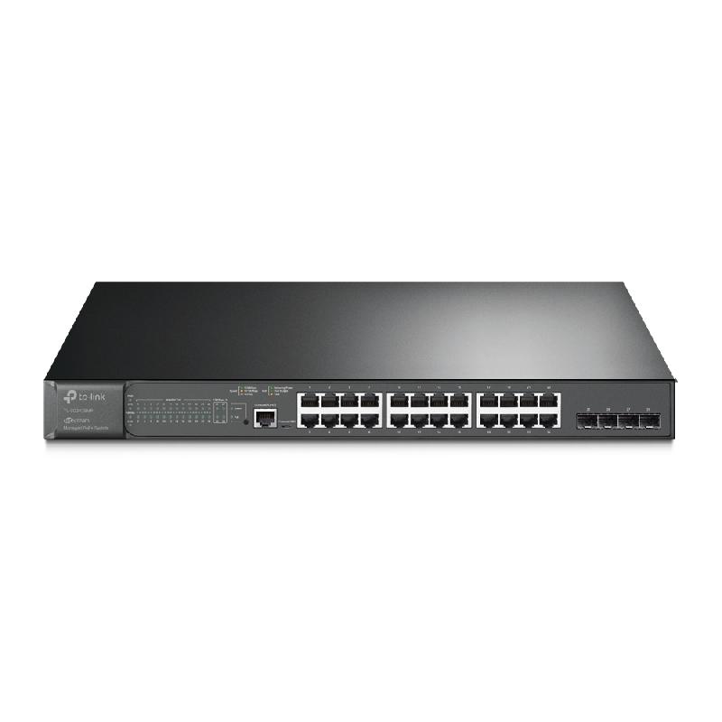 TP-Link TL-SG3428MP commutateur réseau Géré L2/L3 Gigabit Ethernet (10/100/1000) Connexion Ethernet, supportant l'alimentation via ce port (PoE) 1U Noir_0