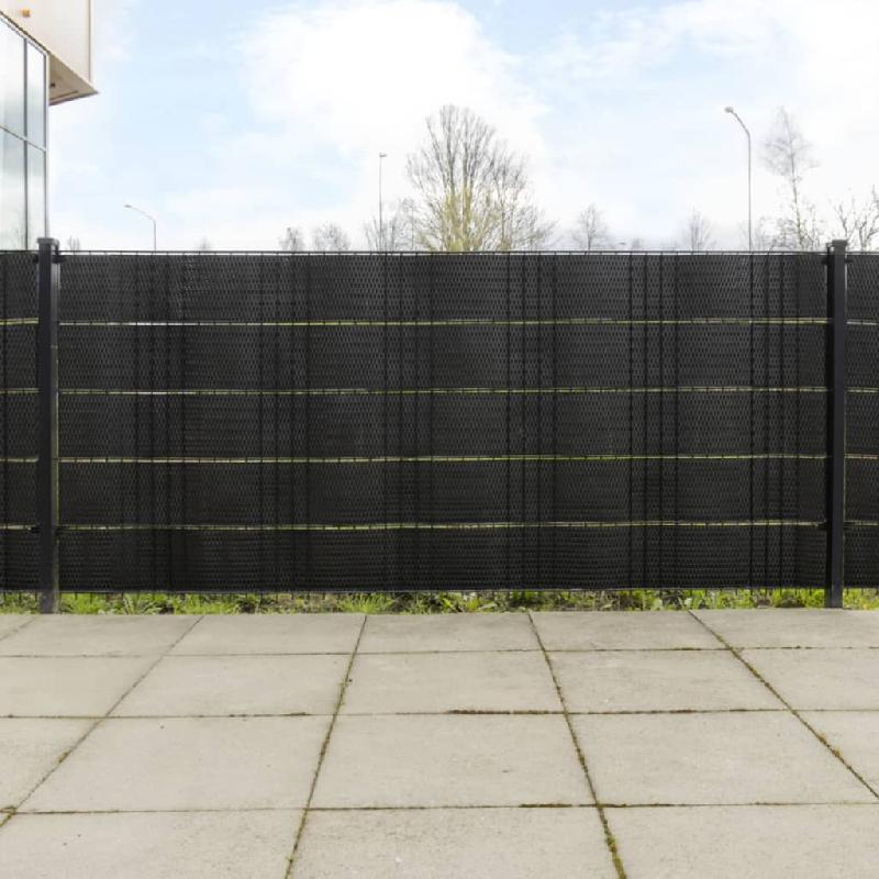 Vidaxl paravents de balcon 5 pcs noir 255x19 cm résine tressée 156318_0