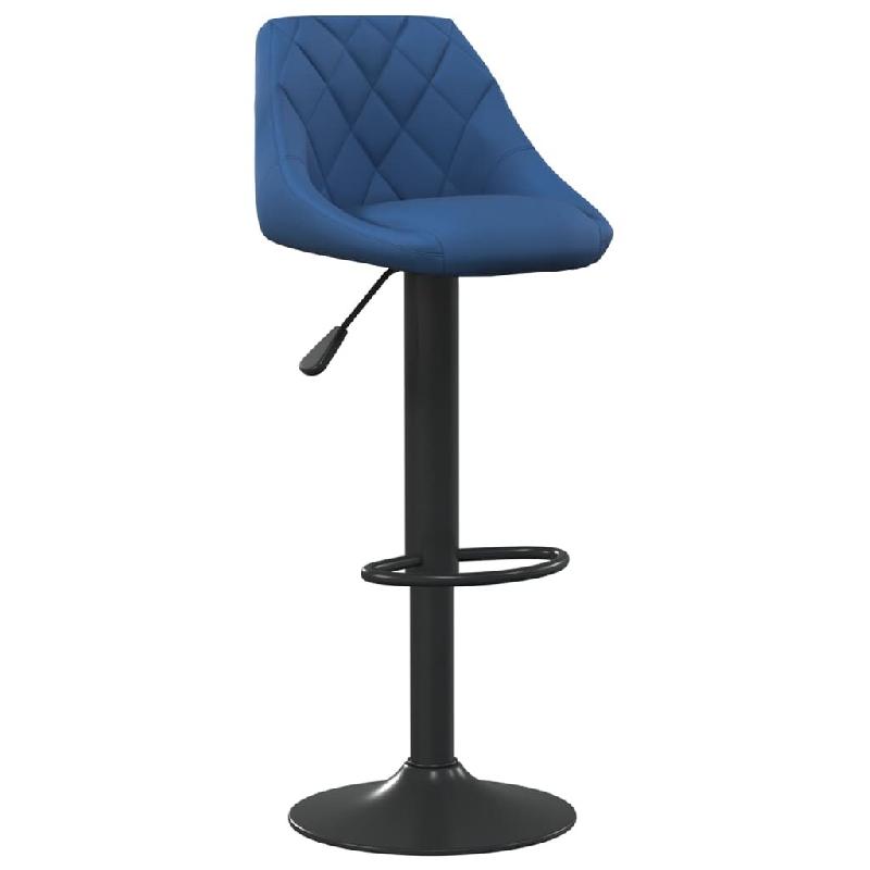 VidaXL Tabouret De Bar Bleu Velours - bleu 335342_0