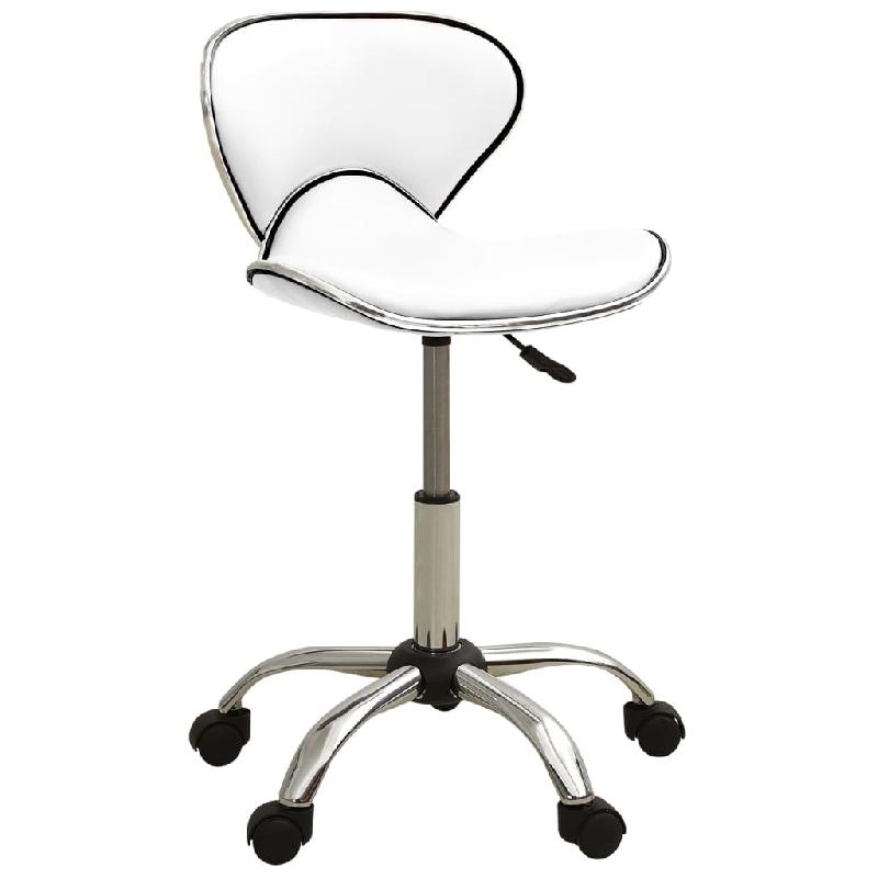 Vidaxl tabouret de salon et spa blanc similicuir 323673_0