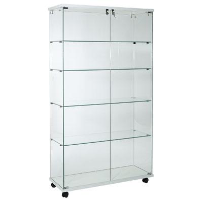 L 100 x P 40 x H 180 cm Vitrine colonne en verre trempé_0