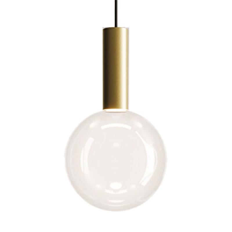 Zafferano Suspension Sfera en verre borosilicate soufflé à la bouche, LED 8W 2700K dimmable TRIAC, finition Or et Transparent, D18cm - doré 8058945_0