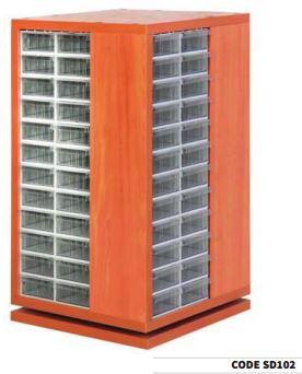 Armoires bois rotative à tiroirs - Code SD102 - Dimensions 320x320x550mm_0
