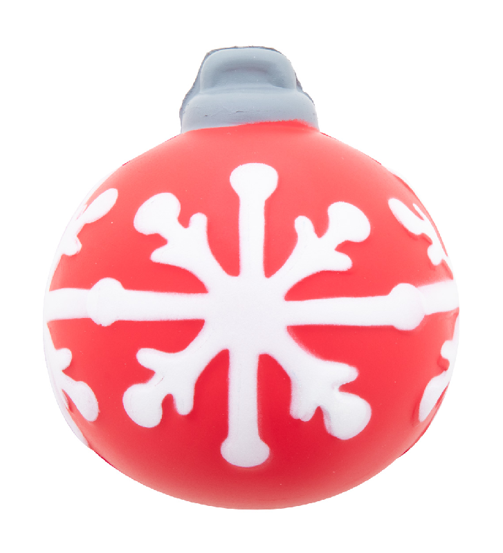 Balle anti-stress en forme de boule de Noël - couleur rouge - poids 21g_0