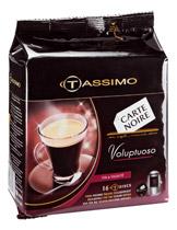 BOÎTE 16 DOSETTES TASSIMO CAFÉ VOLUPTUOSO CARTE NOIRE - DOSETTE TASSIMO 