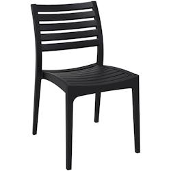 Décoshop26 - Chaise de jardin en plastique design simple empilable noir 10_0000027 - noir 3000887069609_0