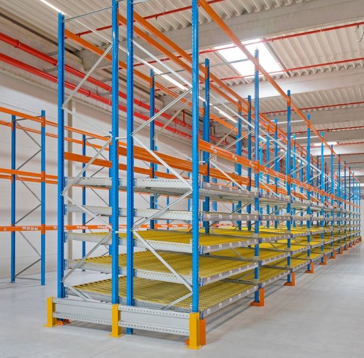 Échelle de rack à palettes d'occasion - 6m90 - marque Feralco - dimensions H6900 x l1050_0