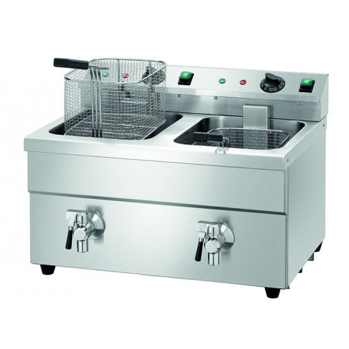 FRITEUSE À INDUCTION 2 X 8 L PROFESSIONNELLE AVEC VIDANGE BARTSCHER