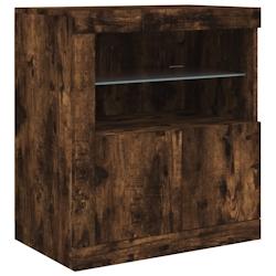 Helloshop26 - Buffet bahut commode armoire meuble de rangement organisateur cuisine salle de séjour salon avec lumières LED 60,5 x 02_0029890 - 3000_0