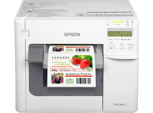 Imprimante d'étiquettes couleur de bureau - Epson ColorWorks C3500 - impressions rapides et encres pigmentaires longue durée_0