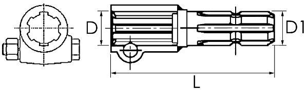 MANCHON MALE 1''3/8-Z21 - F. 1''3/8-Z6 VR TCM