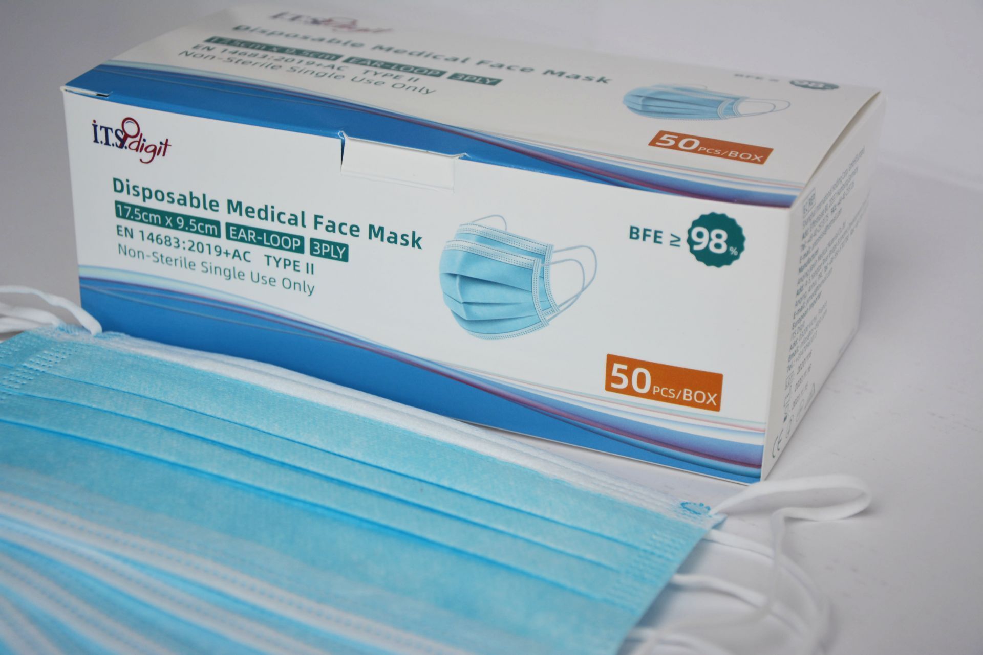 Masque chirurgical adulte type 2 - carton de 5 boites 250 unités_0