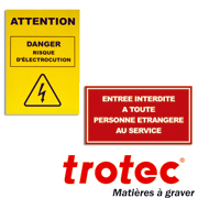 Matière à graver extérieur ultra mattes - ABS laminé - pour usage intérieur et extérieur - TROTEC - résistante UV et intempéries_0