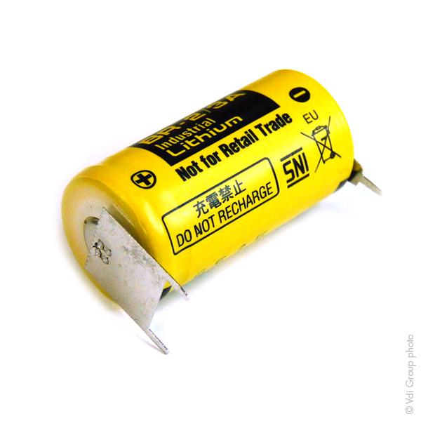 Pile lithium BR2/3A 3V 1.2Ah 3PF - Marque NX - Quantité 1_0