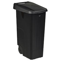 Rossignol - Poubelle 110L mobile couvercle plein MOVATRI GREEN - noir - noir plastique polypropylène 55510_0