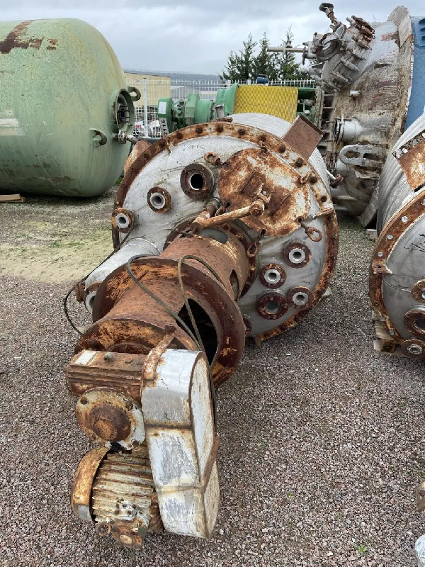 Réacteur en acier inoxydable 316 2000 litres avec agitation et demi-tige d'occasion_101 - référence                        :                         c6845_0