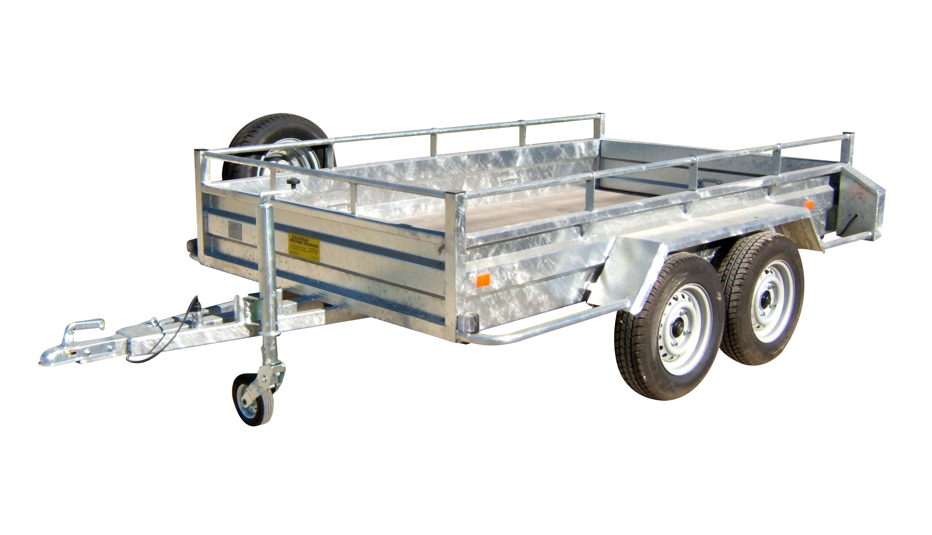 Remorque industrielle polyvalente non freinée - PTAC 500 et 750 kg - 1 ou 2 essieux - Galvanisée et électrifiée_0