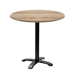 Restootab - Table ronde Ø80cm - modèle Bazila chêne delano - marron TB-BZ4-R80M-CH.DELA_0