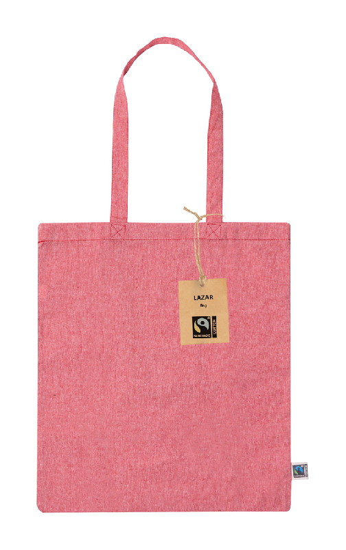 Sac à provisions en coton recyclé Fairtrade - 100% coton équitable - 120 g/m² - Rouge_0