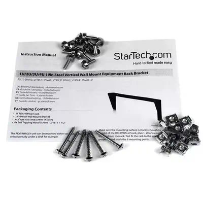 Support Mural Vertical en Acier pour Rack 4U 19