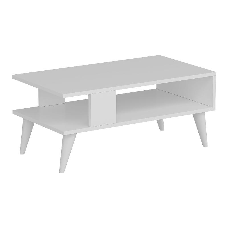 TABLE BASSE AVEC ESPACE DE RANGEMENT 40 X 90 X 45 CM BLANC 03_0008462_0