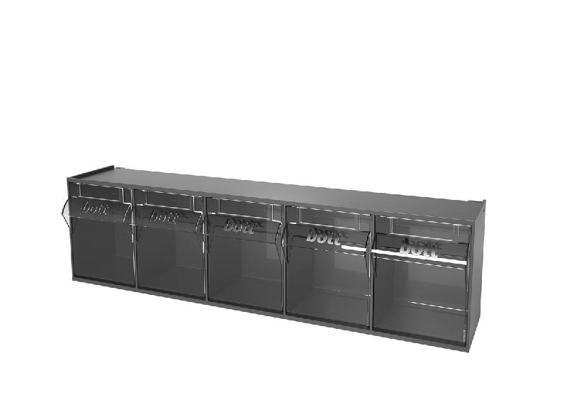 Bloc 5 tiroirs MADIA 3 - Lot de 2 - Réf: 02513045.19 - Rangement modulable en plastique RAL 7016_0