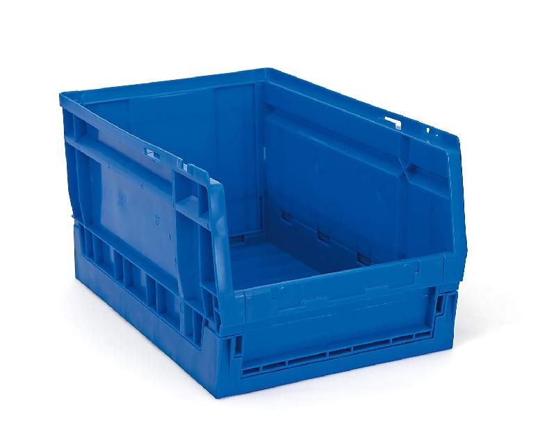 Bac de rangement pliable bleu - capacité 8,5 L_0