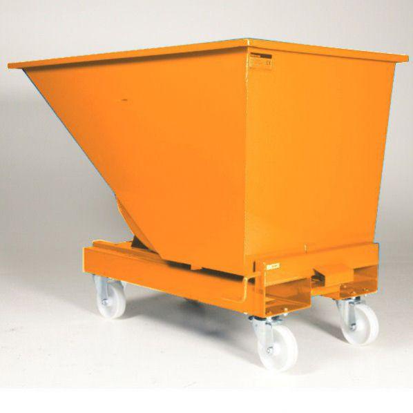 Bennes mobiles auto-basculantes 1100 litres - Orange - Inflammable - Marque Rolléco_0