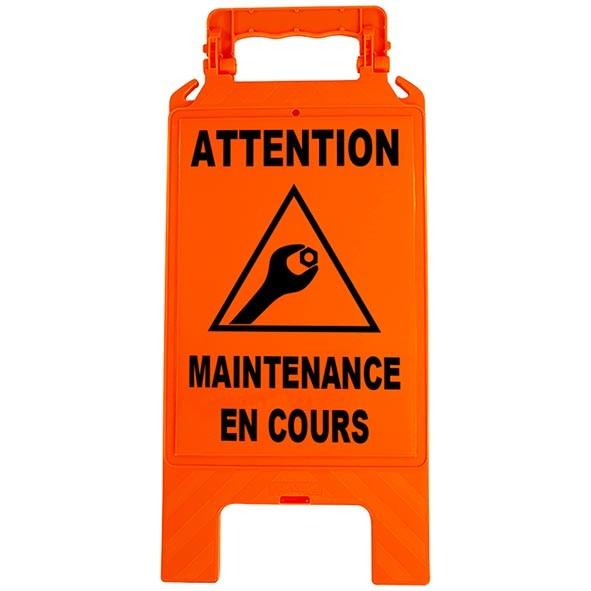 Chevalets orange de signalisation de dangers avec crochets pour chaines - CHVLPPOG-NV01/MC_0