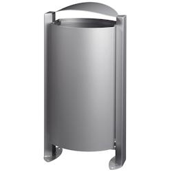 Corbeille Sur Pied Arkea 100L Gris Metal Sans Cendrier - 58513 - Rossignol - 58513_0