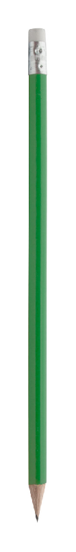 Crayon à papier avec gomme taillé - Mine HB - Couleur vert citron_0