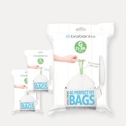 De 6 distributeurs de 40 sacs poubelles 23/30 l blanc code G (dont 1 offert  -  Lot Multicolore   Brabantia - multicolore 3106230000159_0