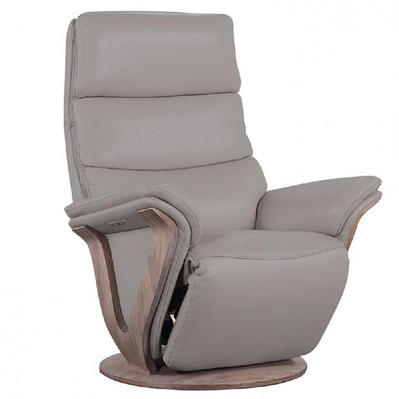 FAUTEUIL RELAX ÉLECTRIQUE FAUCON BI MOTEUR COLORIS GRIS CLAIR PIÈTEMENT PIVOTANT_0